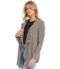 Load image into Gallery viewer, Experience versatility and sophistication with this cardigan. Its cascading design creates a stylish, flattering silhouette perfect for any event. Style it over a basic top to elevate your outfit.
