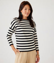 Load image into Gallery viewer, Seamlessly switch between seasons and outfits with this versatile ribbed boatneck top. It&#39;s comfortable and stretchy, perfect for pairing with your go-to jeans for a casual weekend vibe or with sleek trousers for a sophisticated work look.
