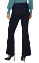 Load image into Gallery viewer, Enhance your wardrobe with the unique blend of sophistication and comfort that denim provides. These trousers are meticulously crafted, merging the classic elegance of your preferred trousers with the laid-back adaptability of denim. Pintuck detailing adds to the length of the leg, creating a flattering silhouette.
