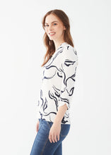 Load image into Gallery viewer, This lovely top effortlessly blends fashion and art, boasting a distinctive print that makes a daring statement. Crafted with superior stretch and a luxurious texture, it&#39;s a must-have addition to elevate your wardrobe.
