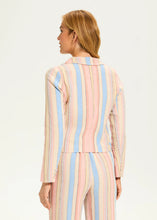 Load image into Gallery viewer, Yvette Yarn Dye Striped Crop Blazer, Aperol Stripe - FDJ French Dressing 1917864
