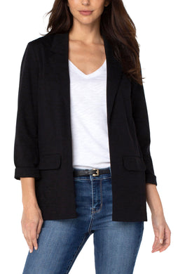 You cannot go wrong with this stylish Sena Boyfriend Blazer with Princes Seams! It is a staple piece that goes with absolutely everything in your closet! You can dress it up for a night out or for work.  You can throw it over a tee and pair of jeans for a more relaxed and casual fit. Pairs perfectly with our Black Kelsey Knit Trouser.