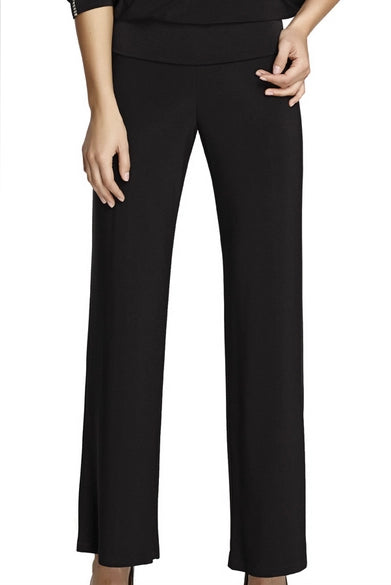 This incredible basic black pant is a wardrobe essential. Featuring an elastic waist, our Elenore provides ultra-comfort and stretch. The design is figure flattering with a clean cut while the draping of fabric provides a gorgeous hang which flatters every shape of woman. A pant designed by Frank Lyman, you can be assured the quality and design will last years.