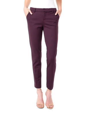 Classic and comfortable, the Kelsey Trouser in Aubergine will easily be your go to pant. This trouser is a must have in your wardrobe as it can easily be dressed up or worn casually.