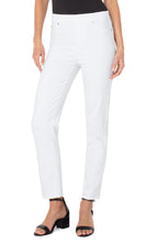 Load image into Gallery viewer, Our Chloe white pull-on jean by Liverpool is the perfect jean to pull on and go!  No fuss, no hassle, this jean will easily become one of your favorites.  The white color makes this jean easy to dress up or down and goes with infinite tops in your closet.
