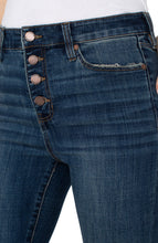 Load image into Gallery viewer, SEEN IN OPRAH QUARTERLY!   This fabulous hi-rise bootcut jean in our must-have Missoula wash features an exposed button fly.  Slim through the hips and thighs, this jean releases at the knee and leg opening to create the beautiful bootcut shape.
