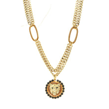 Load image into Gallery viewer, You are fierce and strong and our lion necklace by Tova, is an amazing piece to show off your fierceness. A longer necklace, this piece will last you and never go out of style.
