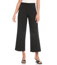 Load image into Gallery viewer, A wide-leg silhouette refreshes these pinstripe pants made from stretchy twill for ultimate comfort. It also features an easy pull-on waistband.
