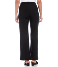 Load image into Gallery viewer, Cleanly styled pants in a sophisticated wide-leg cut are tailored from stretchy double face crepe for ultimate comfort. Pair these pants with a sparkly or satin top for a polished holiday look.  Color- Black. Length: Full length. Double face crepe. Elasticized waistband. Wide leg.
