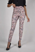 Load image into Gallery viewer, A jean that provides you a two in one look is so in style! One day you may just feel like wearing our Rachel jean by Frank Lyman in the pink color.  The next week you may feel like changing up the look and reversing the jean to wear with the fun print on the other side. 
