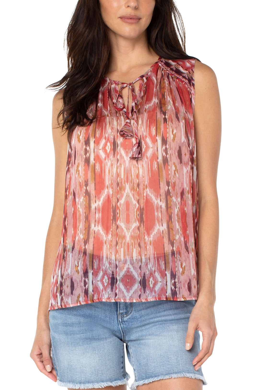 Our beautiful Willow top is a top for all seasons.  A top with an edge, this style is perfect worn alone or under a jean jacket or blazer.  Perfect for those really hot days when you need a stylish top that will keep you cool and comfortable.