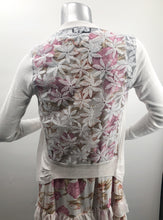 Load image into Gallery viewer, SKYLAR SHEER WHITE FLORAL LONG SLEEVE CARDIGAN - PAPILLON
