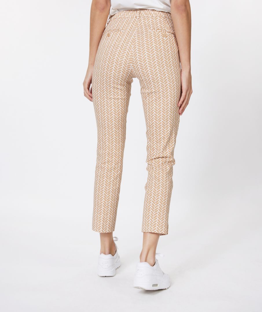 SKYLAR SAND STRETCH BLOCK TROUSERS - ESQUALO – Aurora Lynn Boutique