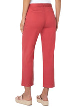 Load image into Gallery viewer, Our Ella pant by Liverpool is a style that is perfect for the warm, sunny days! A self-tie belt and a stunning rosebud pink hue is a winner on every level.  Not only is it fashionable but it also super comfortable and easy to wear in a cozy cotton dobby fabric.  Dress up with heels or wear casually with your favorite tennis shoe.  
