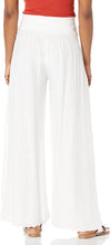 Load image into Gallery viewer, Our beautiful Adina palazzo pant has an amazing knit fabric underneath a silk overlay.  A flowy and relaxed fit gives this fabulous pant both style and comfort at the same time.  Wear to the beach or to lunch, out to dinner, or a garden party or wear just lounge around the house, you can&#39;t go wrong with this stunning pant.  Pair with our M Made In Italy silk tops for a complete fashionable look!
