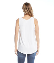 Load image into Gallery viewer, Every wardrobe requires a basic white tank to wear under jackets, other tops or just on its own.  Our Wren tank is cut from French terry for an extra soft and comfortable fit.
